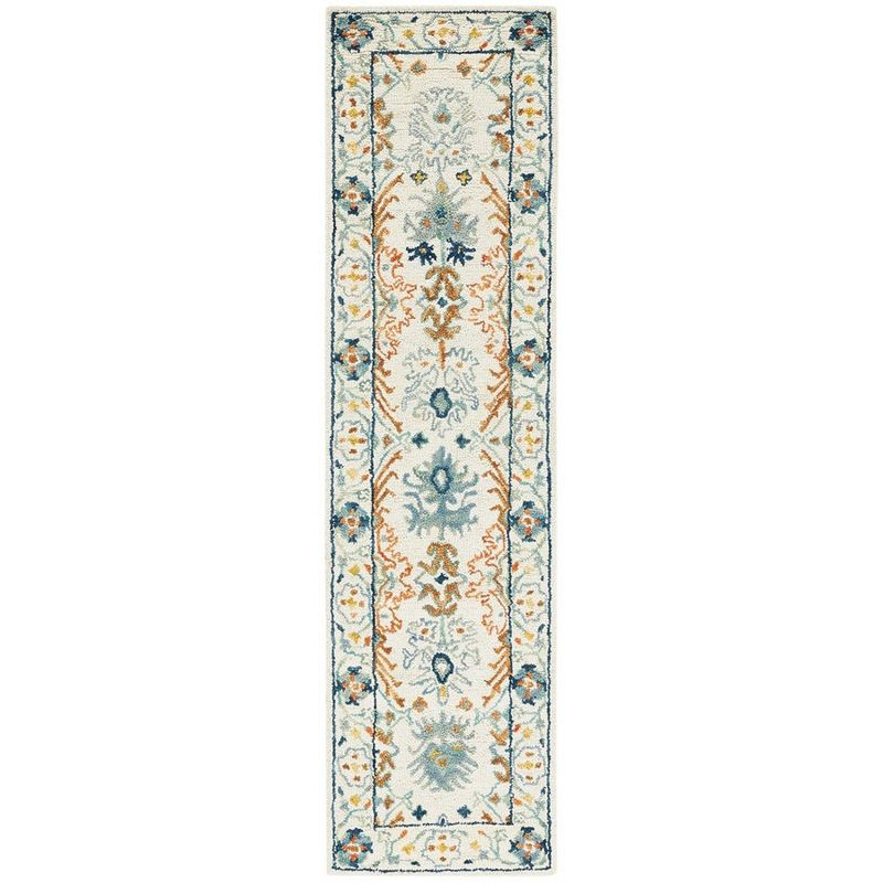 Aspen APN310 Hand Tufted Indoor Runner Rug - Ivory/Blue - 2'3"x7' - Safavieh