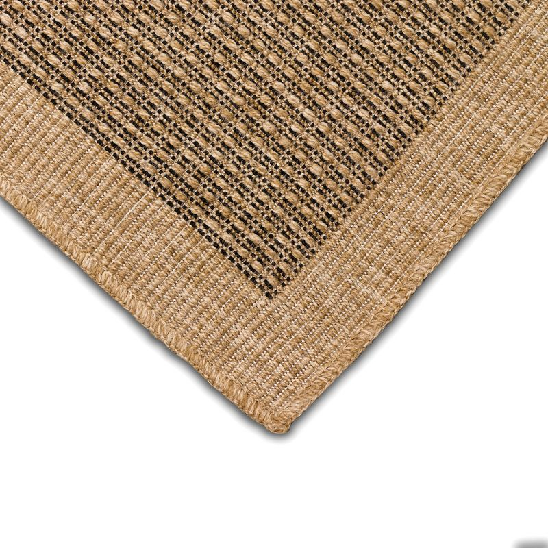 Liora Manne Sahara Texture Border Indoor/Outdoor Rug Natural 7'10" Square