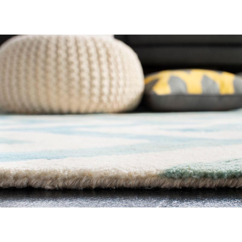 Dip Dye DDY715 Hand Tufted Runner Rug - Ivory/Turquoise - 2'3"x8' - Safavieh.