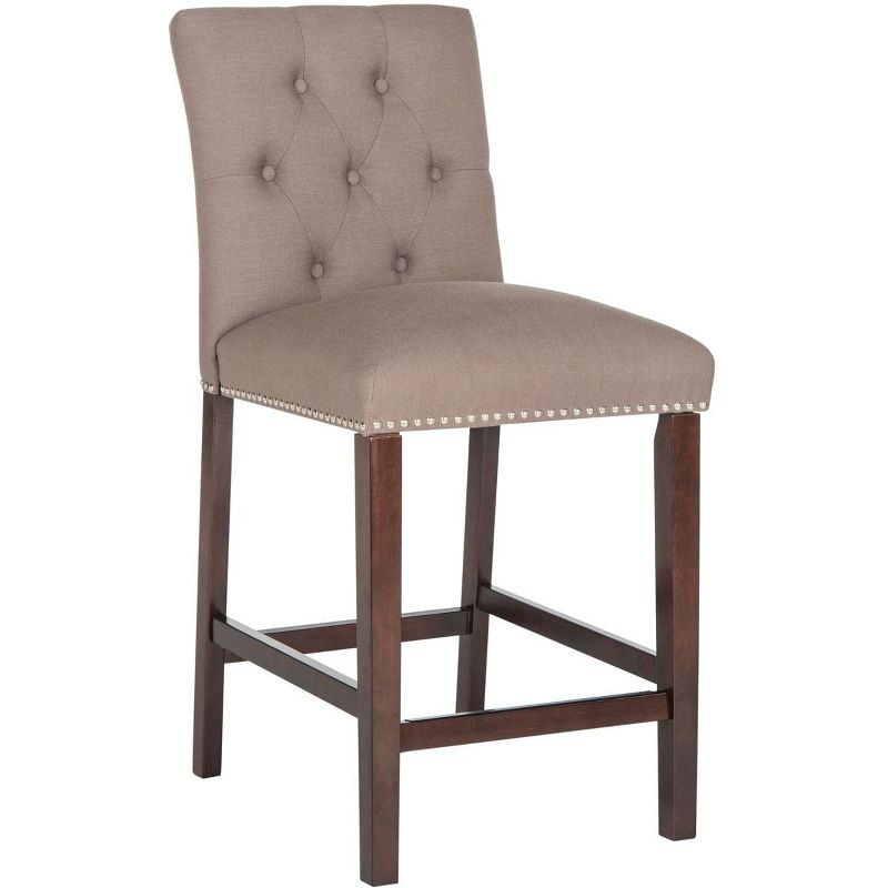 Norah Counter Stool (Set of 2) - FOX6209 - Dark Taupe - Safavieh Couture
