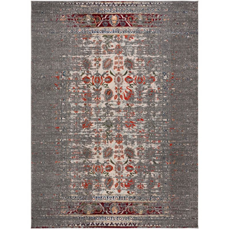 Monaco MNC208 Power Loomed Indoor Area Rug - Grey/Ivory - 9'x12' - Safavieh