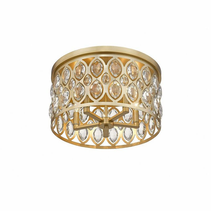 Z-Lite Dealey 5 - Light Flush Mount in  Heirloom Brass