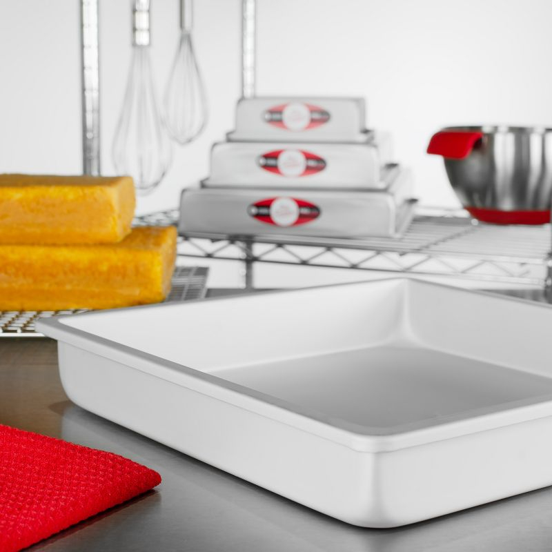Fat Daddio's Anodized Aluminum Square Cake Pan Solid Bottom - 2" Deep -12"x12"x2"