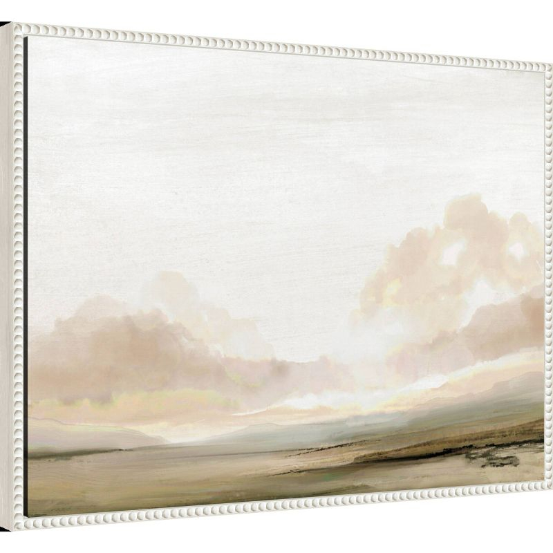 30"x23" Southern Landscape by Dan Hobday Framed Canvas Wall Art Print White - Amanti Art: Modern Abstract Lithograph, Polystyrene Frame