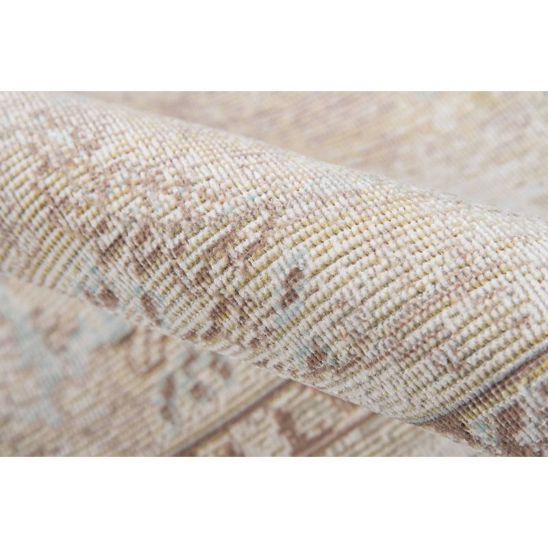 Momeni 2'7"x8' Isabella Kimora Machine Loomed Runner Rug Ivory: Geometric Medallion Pattern, Low Pile, Indoor Use
