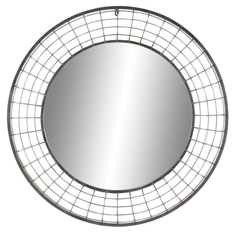 Traditional Metal Wall Mirror Black - Olivia & May: Polished Finish, Easy Wall Mount, Indoor Use