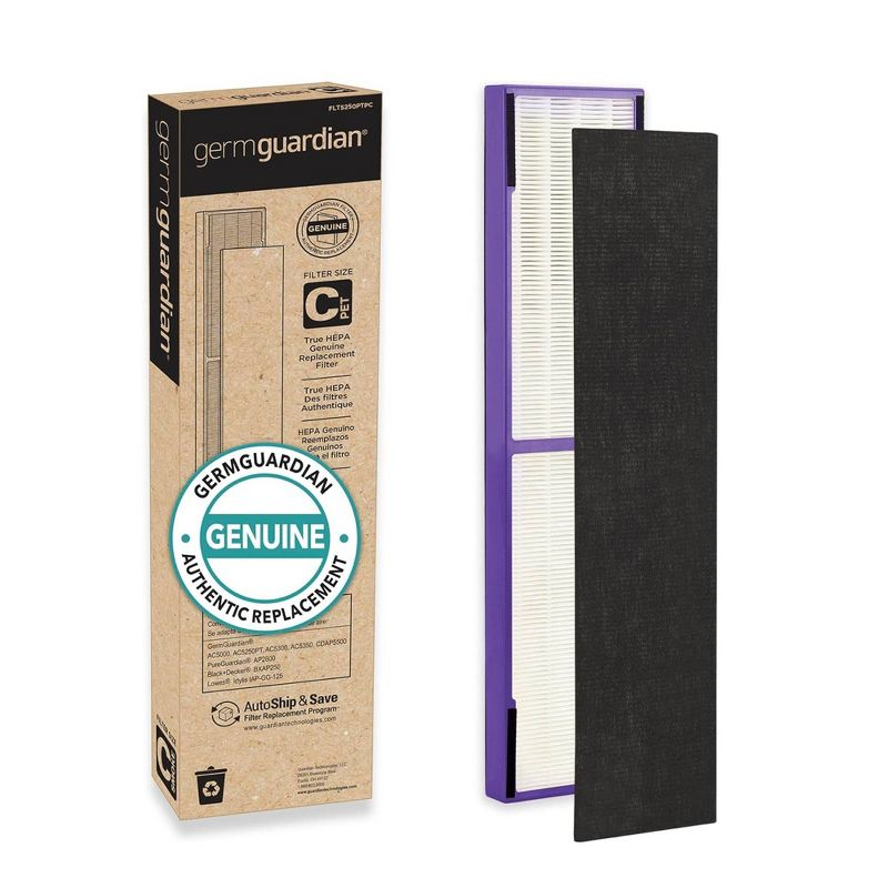 GermGuardian FLT5250PT True HEPA with Pet Pure Treatment GENUINE Replacement Air Control Filter C: Captures Dust & Odors