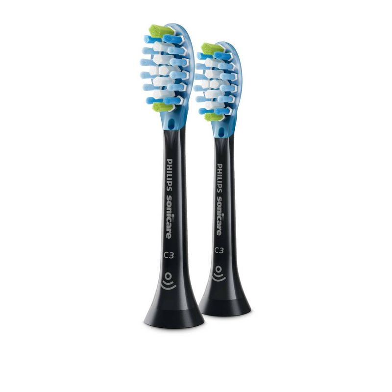 Philips Sonicare C3 Premium 2-in-1 Plaque & Whiten Replacement Electric Toothbrush Head - HX9042/95 - Black - 2pk