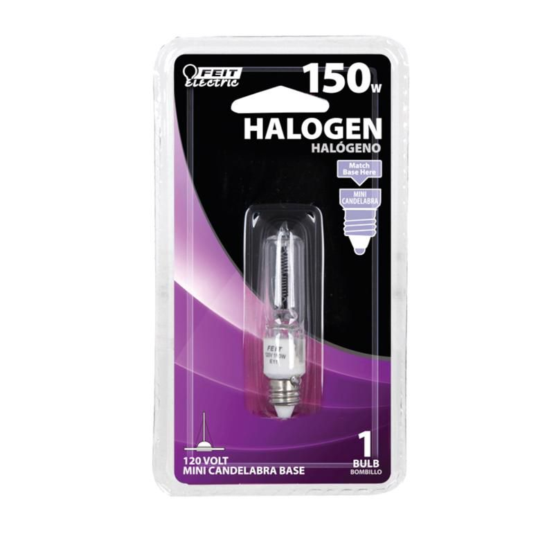 Feit Electric 150 W T4 Decorative Halogen Bulb 2200 lm Bright White 1 pk