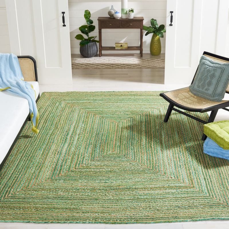 Cape Cod CAP202 Woven Indoor Area Rug - Green/Natural - 6'x9' - Safavieh