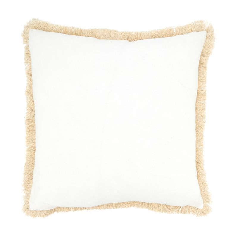 Saro Lifestyle Palm Breeze Embroidered Throw Pillow Cover, Gray, 18"x18"
