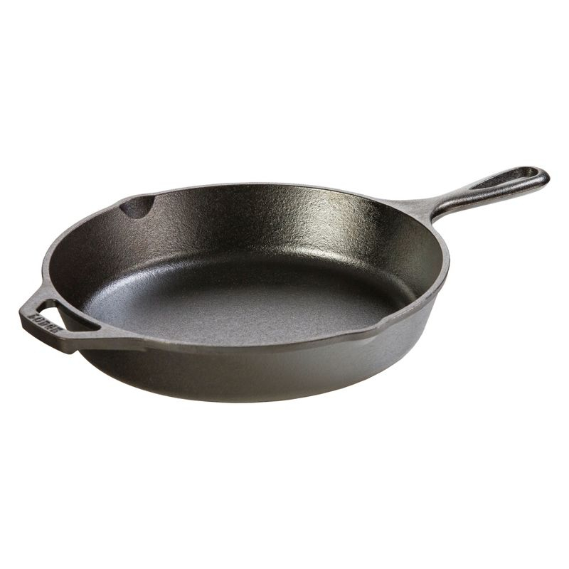Lodge 10.25" Cast Iron Skillet: Preseasoned, Tarnish & Heat-Resistant, Gas & Electric Compatible, 6" Handle