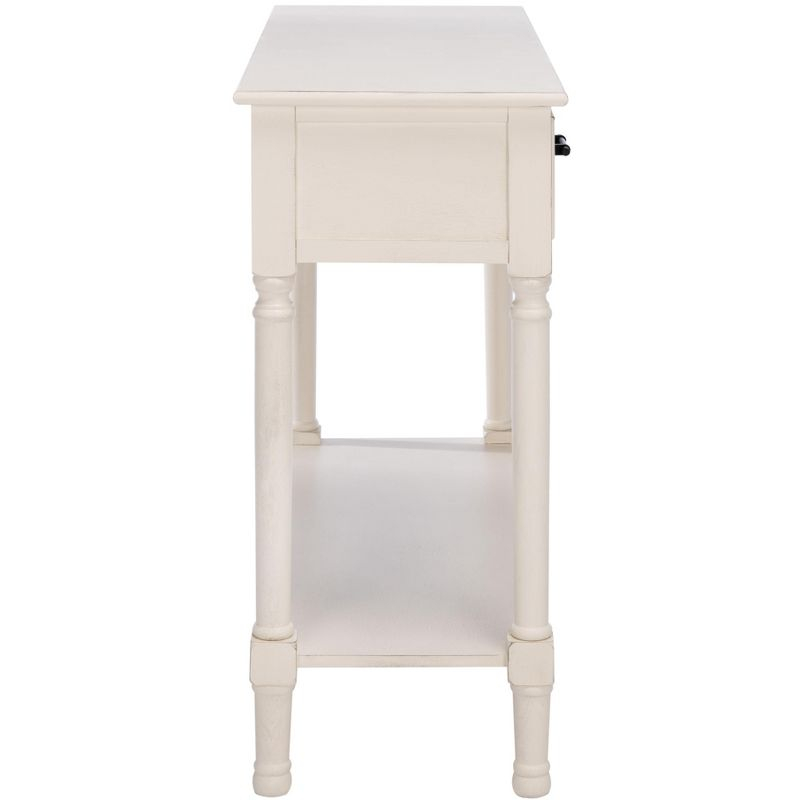 Ryder 2 Drawer Console Table - Distressed White/Greige - Safavieh