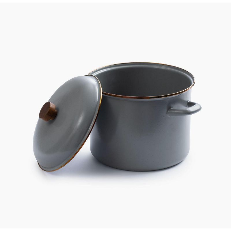 Barebones Enamel Stock Pot, Slate Gray, 960 Ounces