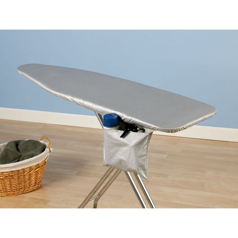 Replacement Ironing Board Cover and Pad for Standard Ironing Boards, Silver Silicone Coated