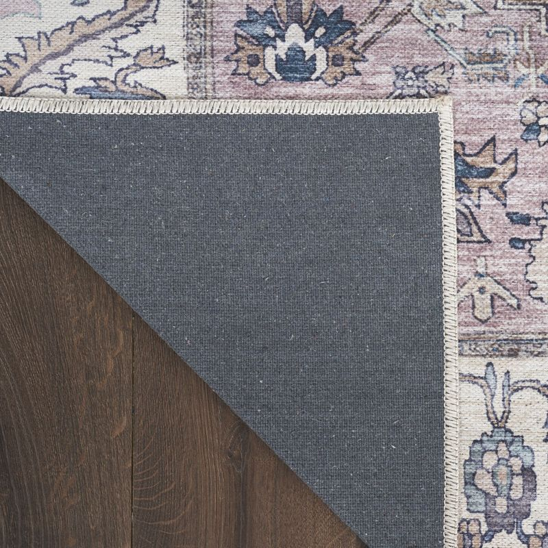 Nourison Washable Brilliance Medallion Indoor Rug Beige Multicolor 4' x 6'