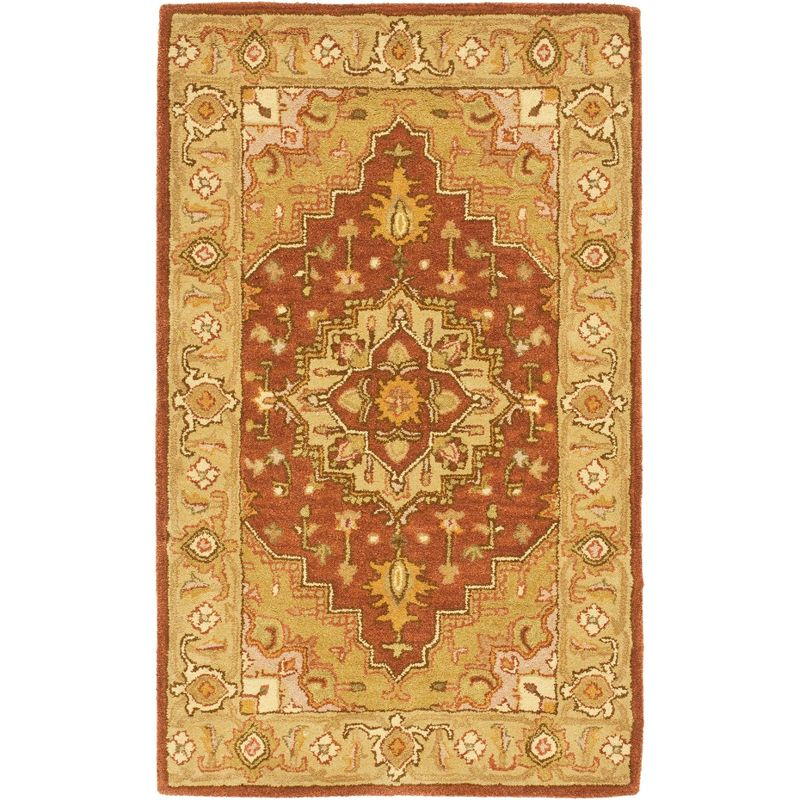 Heritage HG345 Hand Tufted Area Rug - Rust/Gold - 3'x5' - Safavieh.