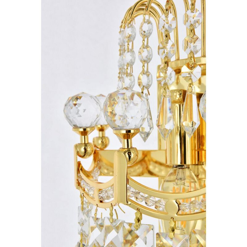 Elegant Lighting Corona 2 light Chrome Wall Sconce Clear Royal Cut Crystal