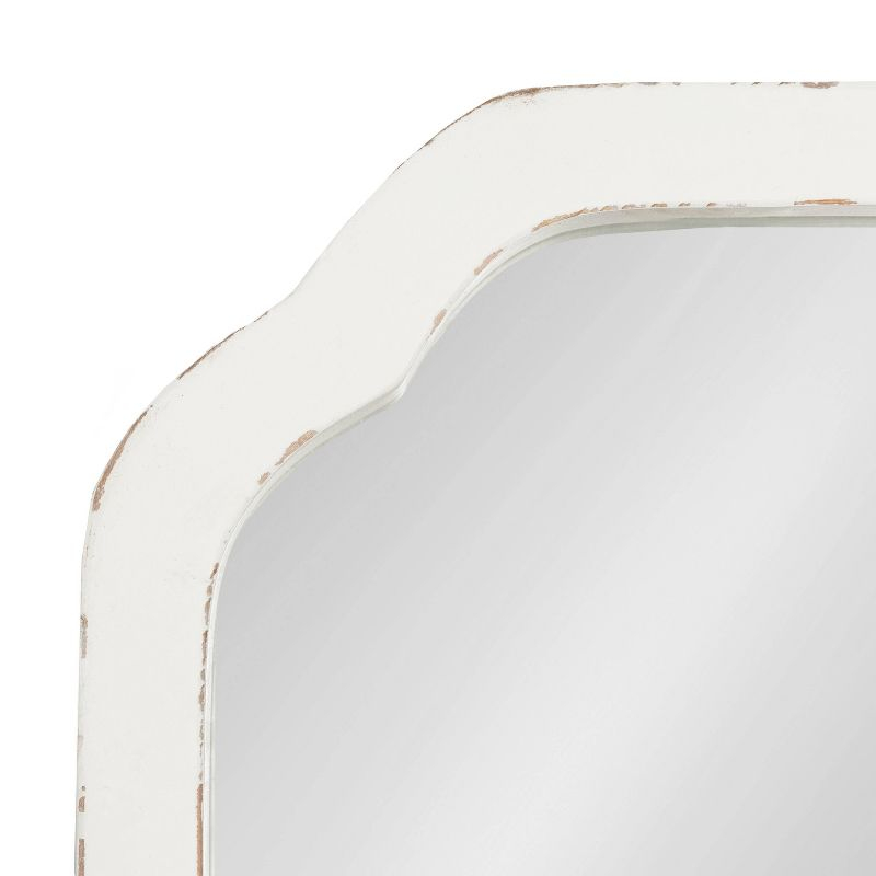 Kate & Laurel All Things Decor 18"x24" Marston Farmhouse Rectangle Wall Mirror White: No Assembly, Wood Frame, Wall Mount