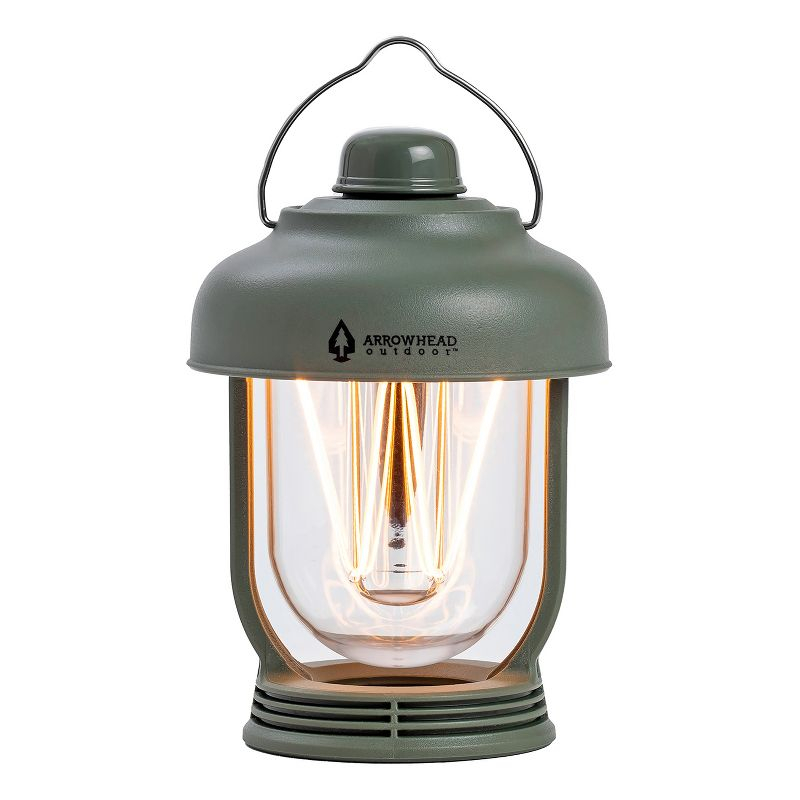 Arrowhead 280-Lumen 6-In. 4-Lighting-Modes Rechargeable LED Camping Lantern in Green