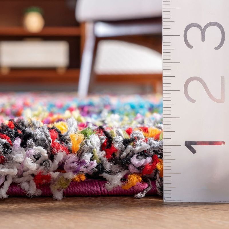 Nuloom Kindra Bohemian Circles Shag Area Rug, Runner 2' 6" x 6', Multicolored