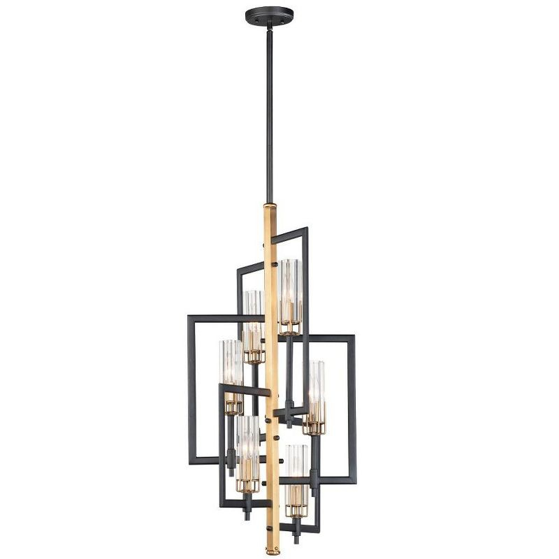 Maxim Lighting Flambeau 6 - Light Chandelier in  Black/Antique Brass