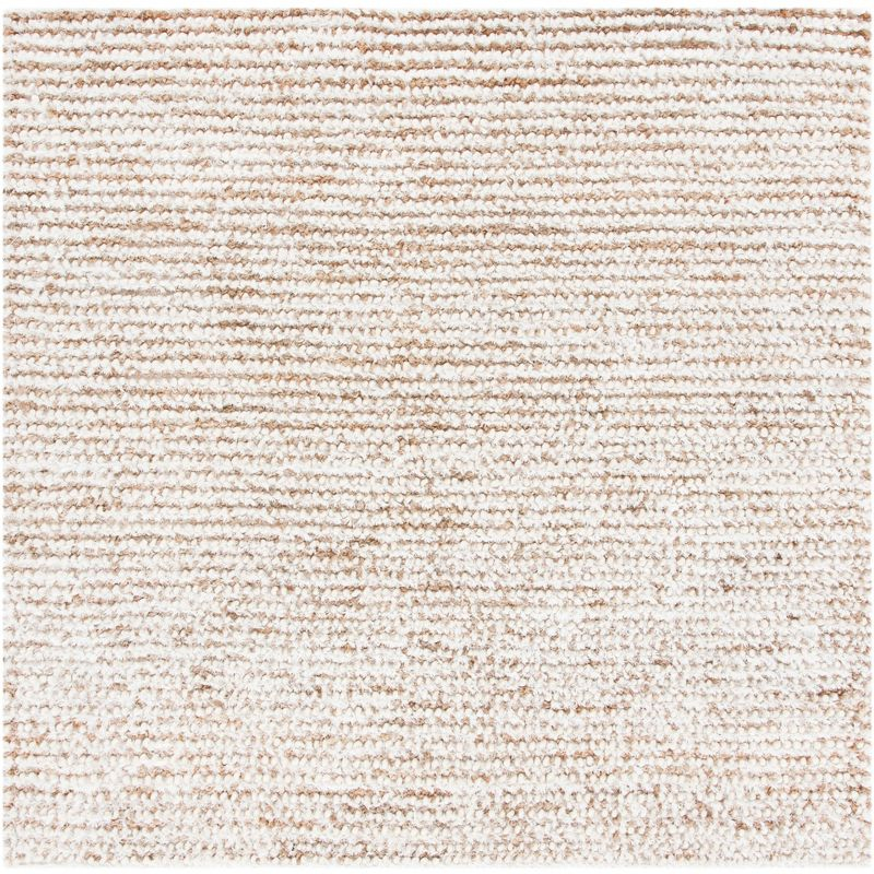 Classic Shag SG640 Hand Woven Area Rug - White/Beige - 7'x7' - Safavieh.