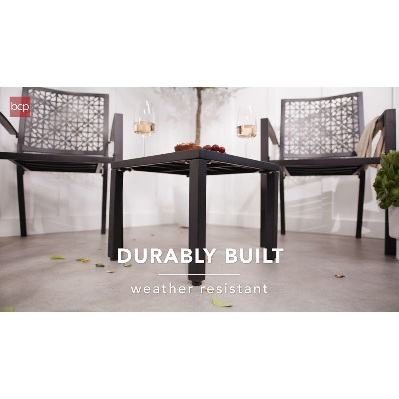 Best Choice Products 3-Piece Stackable Patio Bistro Set, Outdoor Chat Furniture w/ 2 Chairs, Table - Sky Blue