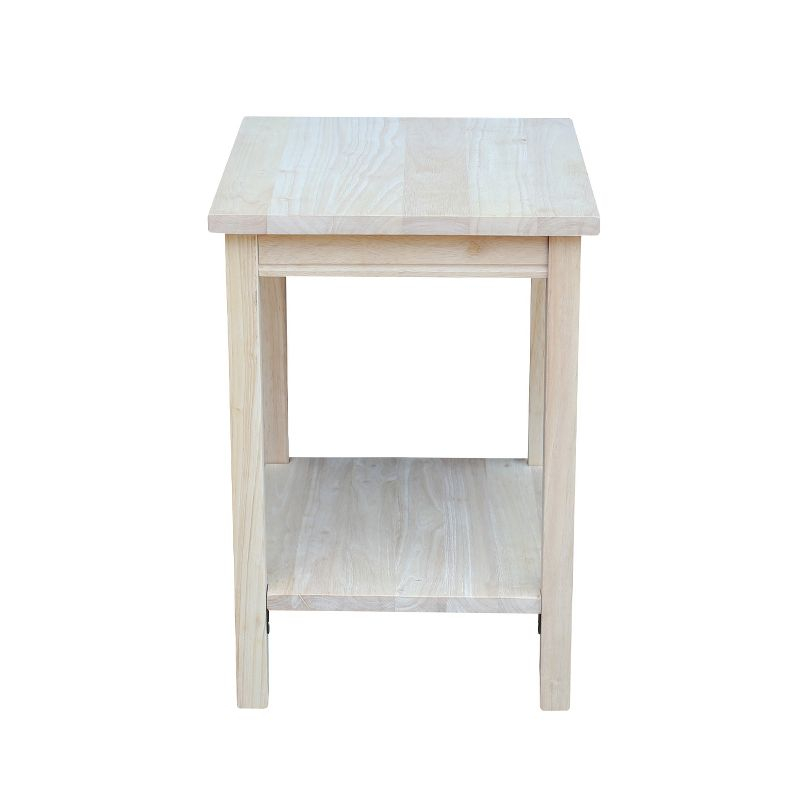 29" Square Portman Accent Table Unfinished - International Concepts: Solid Wood, Entryway Display, Parawood