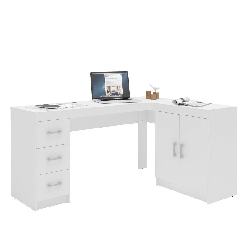 Mayne Corner Desk White - Polifurniture