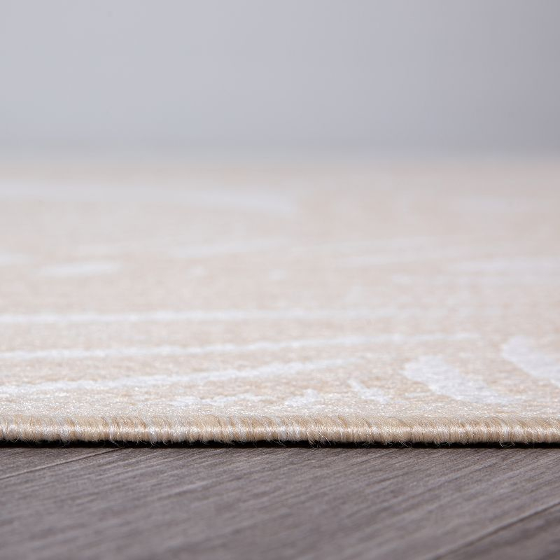 World Rug Gallery Contemporary Palm Leaf Textured Flat Weave Indoor/Outdoor Area Rug - NATURAL 2'x7'