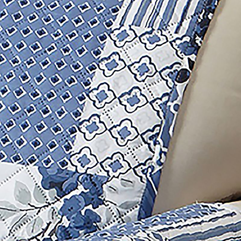 Reversible Stitched Patchwork Sofa Furniture Protector - Great Bay Home(Loveseat, Navy)