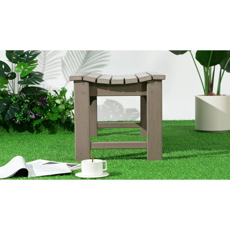 WestinTrends  Backless All-Weather Outdoor Bench for Patio Garden, Black