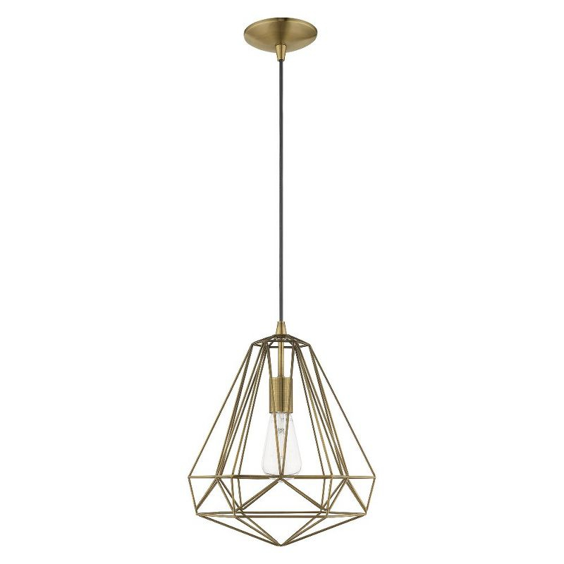Livex Lighting Knox 1 - Light Pendant in  Antique Brass