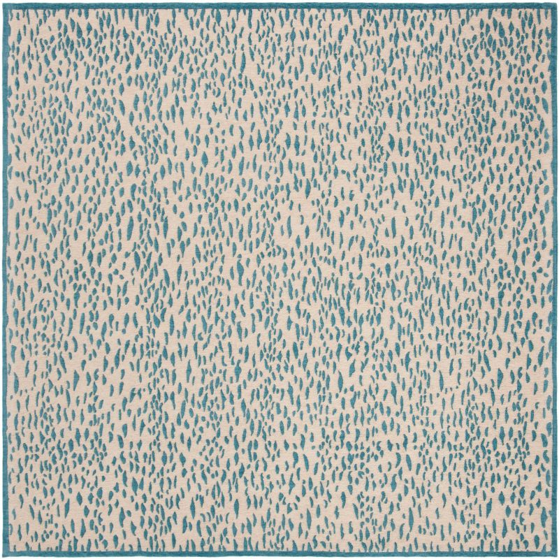Marbella MRB657 Hand Loomed Area Rug - Beige/Blue - 6'x6' - Safavieh.