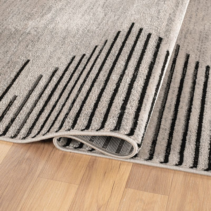 World Rug Gallery Area Rug Bohemian Stripe Jute Rug Carpets for Living Room Rugs for Sale - CREAM 8'x12'