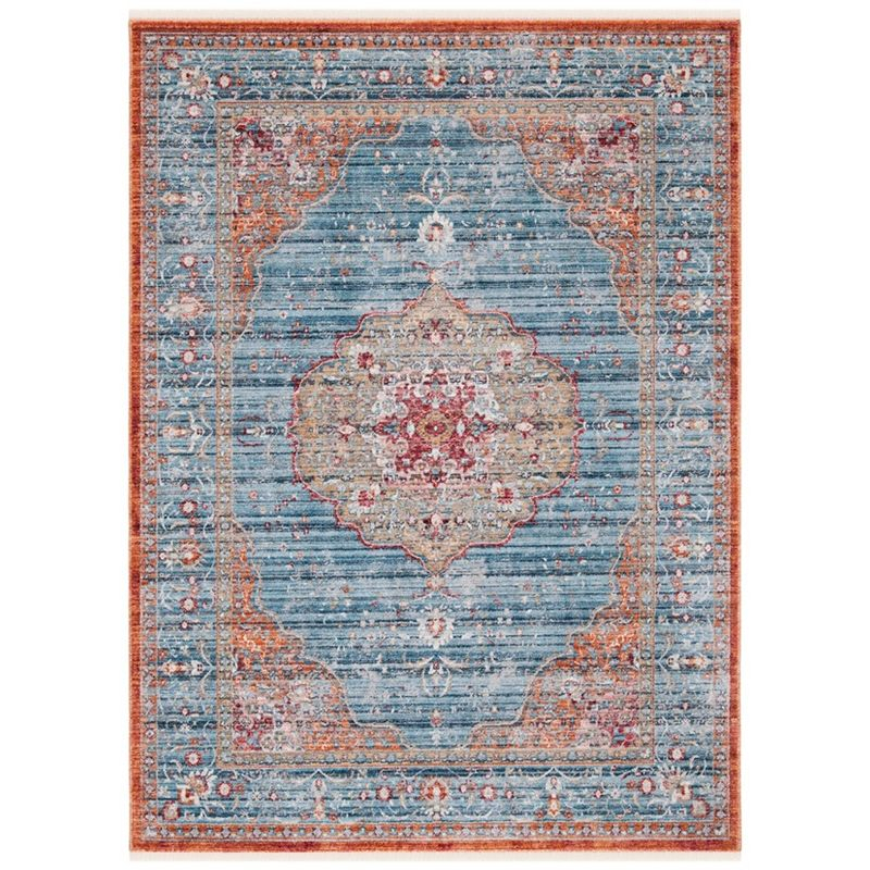 Kenitra KRA676 Power Loomed Area Rug - Blue/Red - 8'x10' - Safavieh.