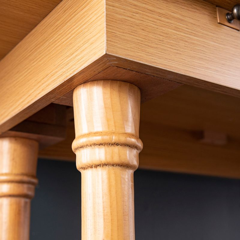 Edenderry Farmhouse Folding Trestle Console to Dining Table - Beige - SEI