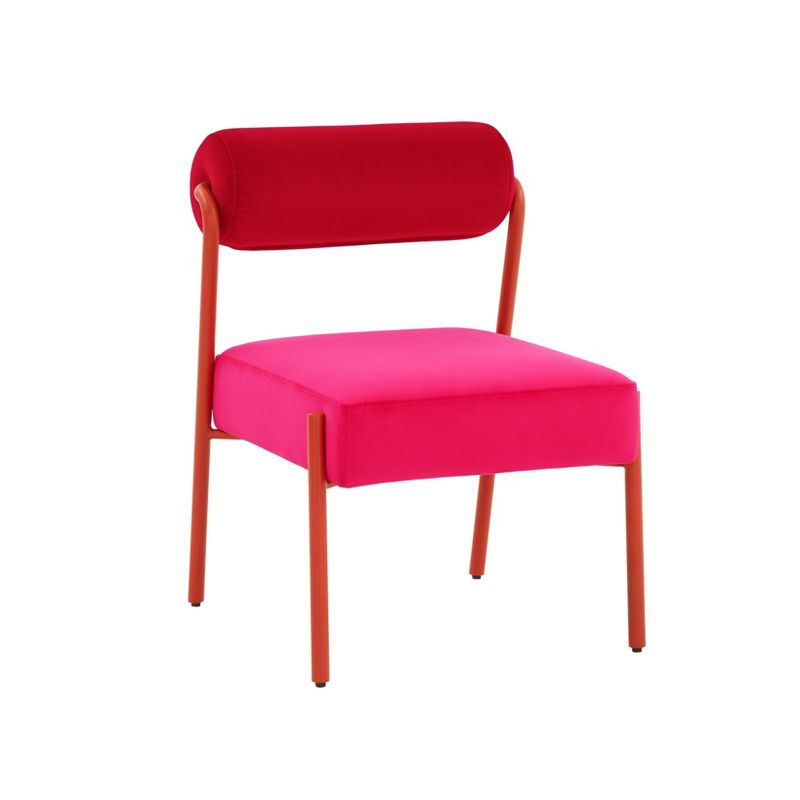 Jolene Velvet Accent Chair Pink 20.8"W x 24.3"D x 29"H