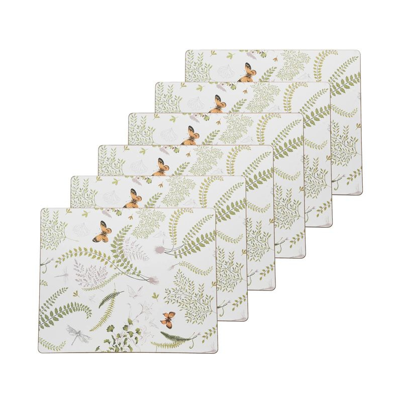 C&F Home Genevieve Floral Hardboard Placemat, Set of 6