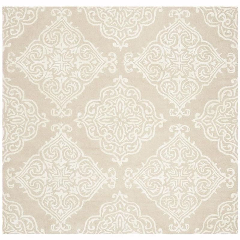 Glamour GLM568 Hand Tufted Indoor Area Rug - Beige/Ivory - 6'x6' - Safavieh