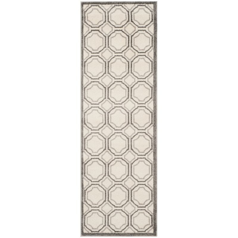 Amherst AMT411 Power Loomed Runner Rug - Ivory/Light Grey - 2'3"x9' - Safavieh.