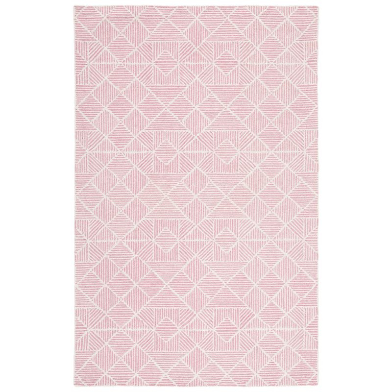 Abstract ABT763 Handmade Indoor Area Rug - Pink/Ivory - 4'x6' - Safavieh