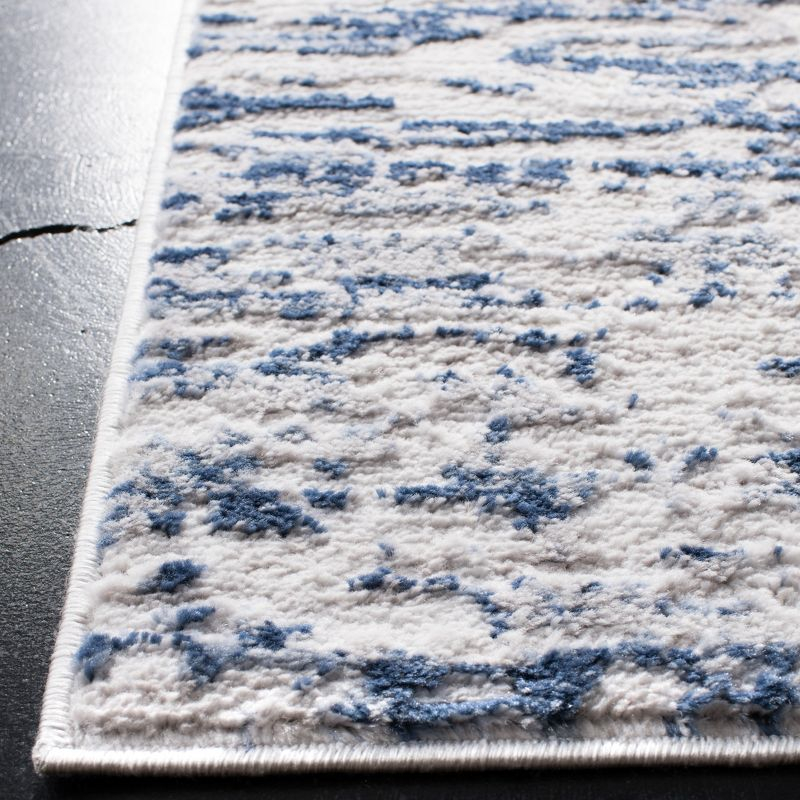Amelia ALA768 Power Loomed Runner Rug - Grey/Navy - 2'2"x10' - Safavieh.