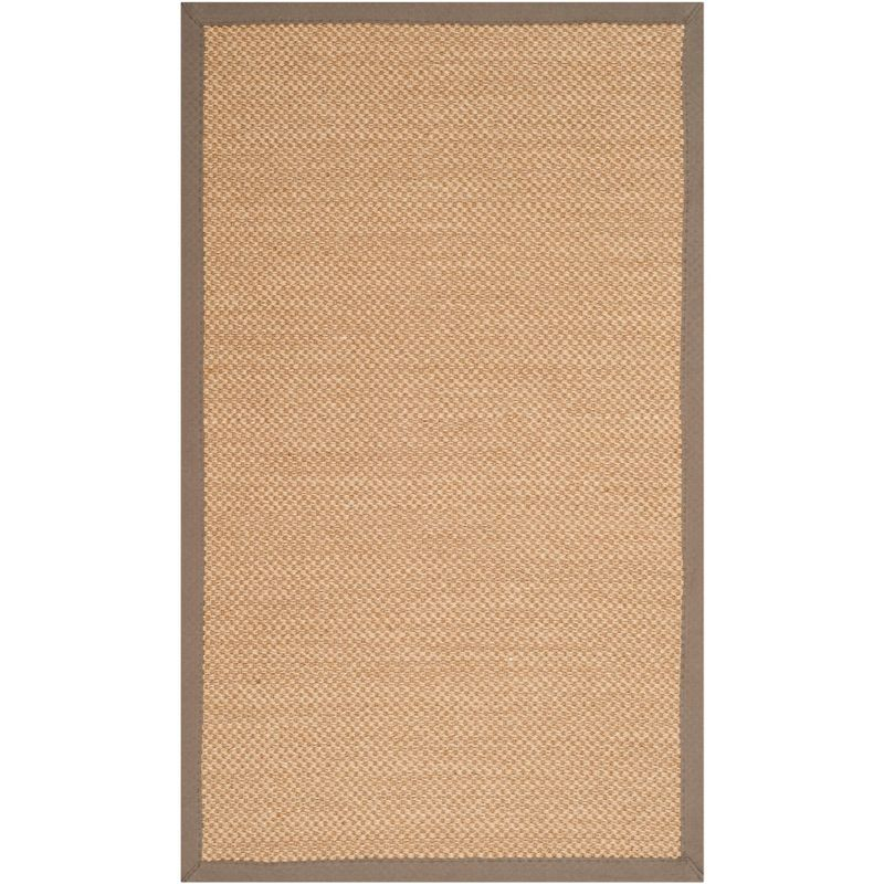 Natural Fiber NF141 Power Loomed Indoor Accent Rug - Maize/Brown - 2'x3' - Safavieh.