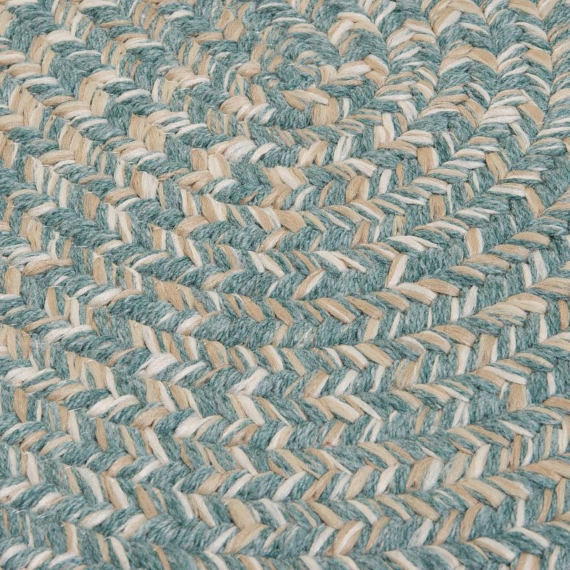 Colonial Mills Tremont Braided Rug, Teal 3'x5', Oval Shape