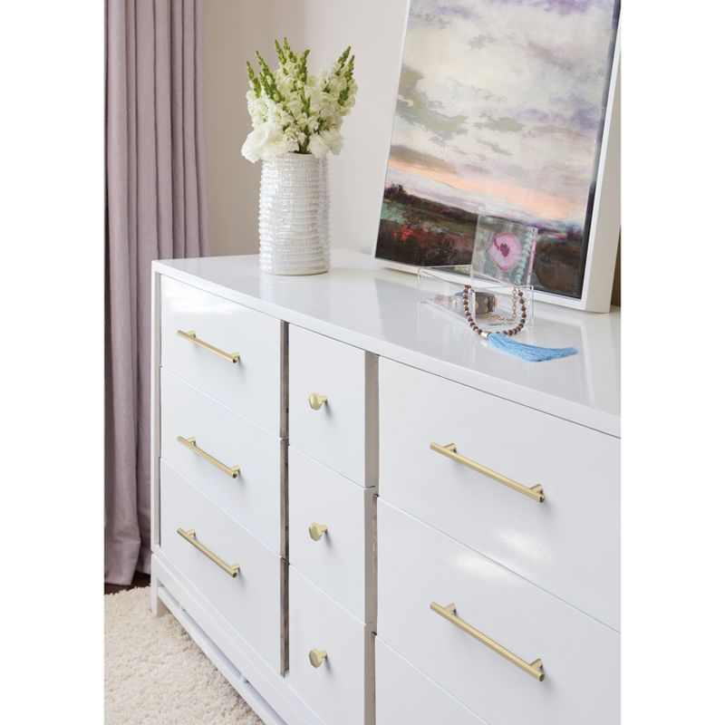 Amerock Caliber 7-9/16 inch (192mm) Center-to-Center Golden Champagne Cabinet Pull