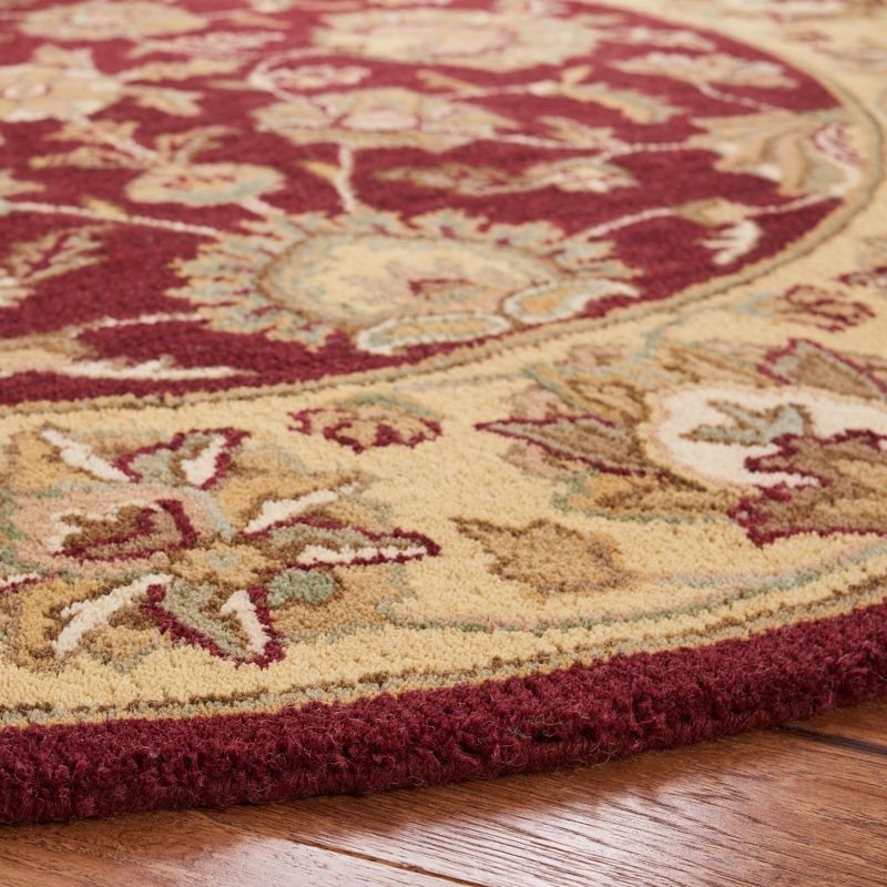 Heritage HG343 Hand Tufted Area Rug - Red/Gold - 6' Round - Safavieh.
