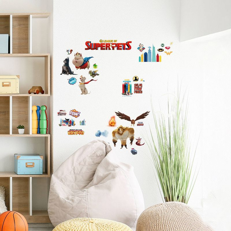 RoomMates DC League of Super-Pets Kids' Peel and Stick Wall Decals