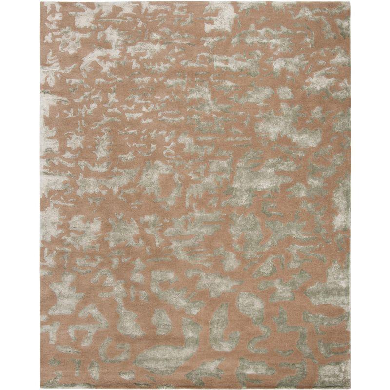 Soho SOH525 Hand Tufted Area Rug - Taupe/Light Blue - 6'x9' - Safavieh.
